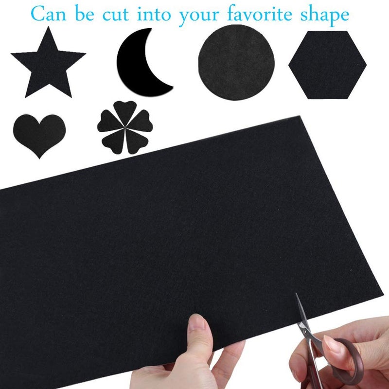 AGM Self Adhesive Velvet Flock Backing Paper Liner for Jewelry Drawer Craft Fabric Peel and Stick Black, Soft Velvet Liner for Drawer DIY (17.7x118 inches, Black) - Image 4